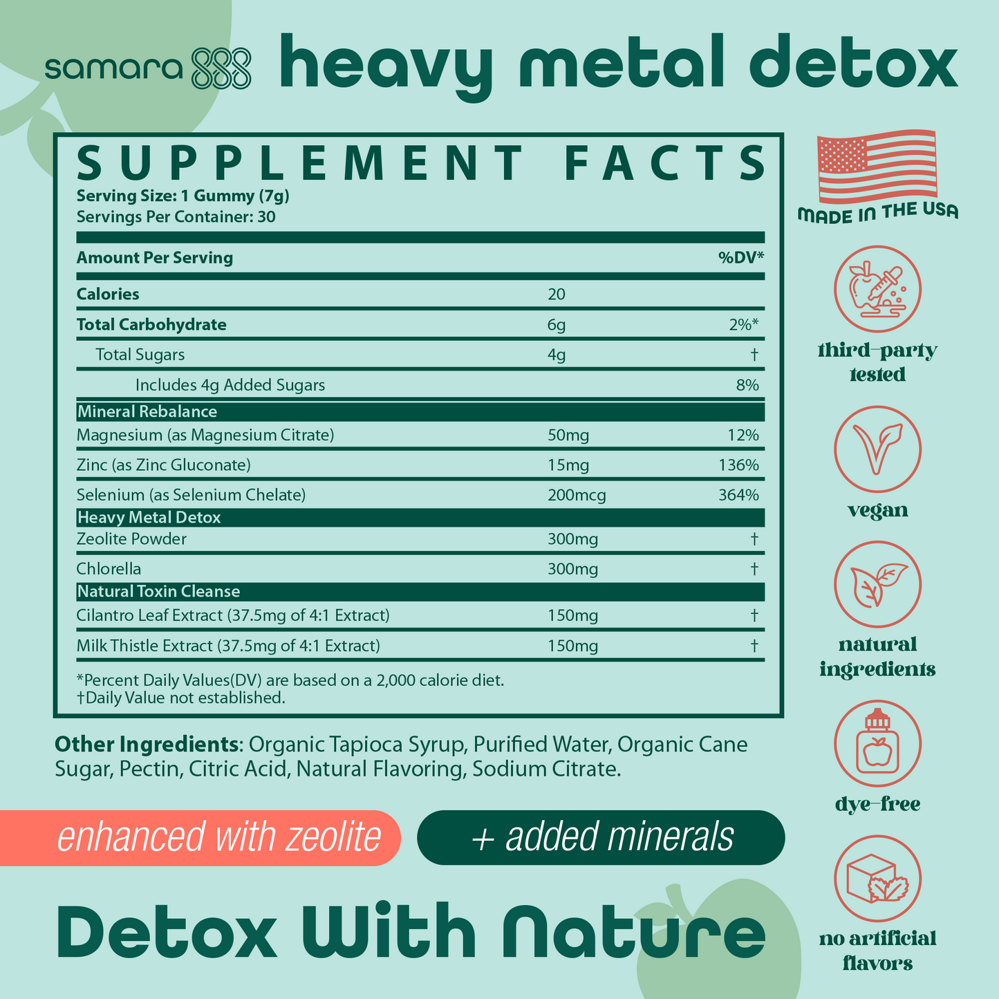 Zeolite Detox Gummies | Heavy Metal Detox Kids | Zeolite Detox for Kids | Heavy Metal Detox | Heavy Metal Detox for Adults | Chlorella | Vegan & Organic