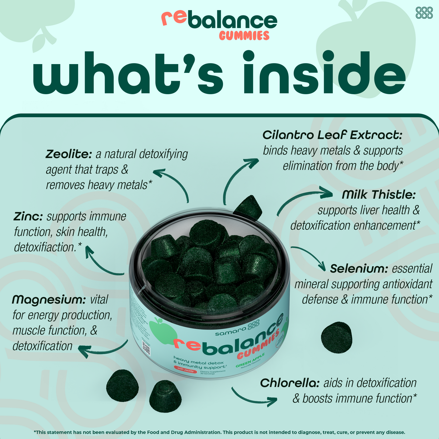Zeolite Detox Gummies | Heavy Metal Detox Kids | Zeolite Detox for Kids | Heavy Metal Detox | Heavy Metal Detox for Adults | Chlorella | Vegan & Organic